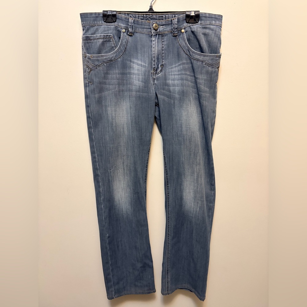 BLACK BULL & CO. Black Soft Denim Striaght Leg Jeans - 36"X32"